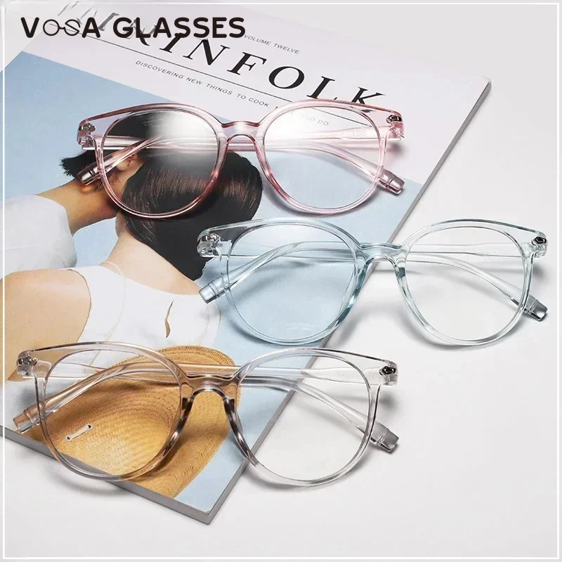 Transparent Computer Glasses Men Women Retro Round Anti Blue Light Computer Glasses Reading Playing Games Eye Protection 2023