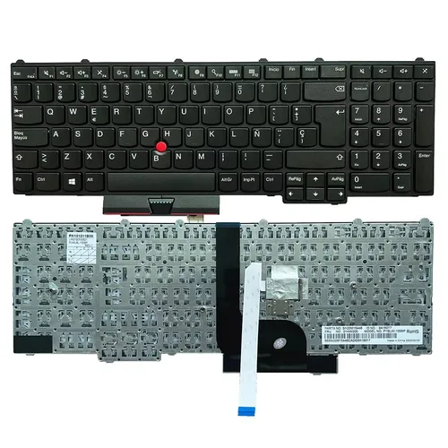 Imagen 2 del producto Teclado retroiluminado español P50 para Lenovo Thinkpad P50 P51 P70 P71 SN20M15446 9A16017 01HW200 PYBLW-105SP