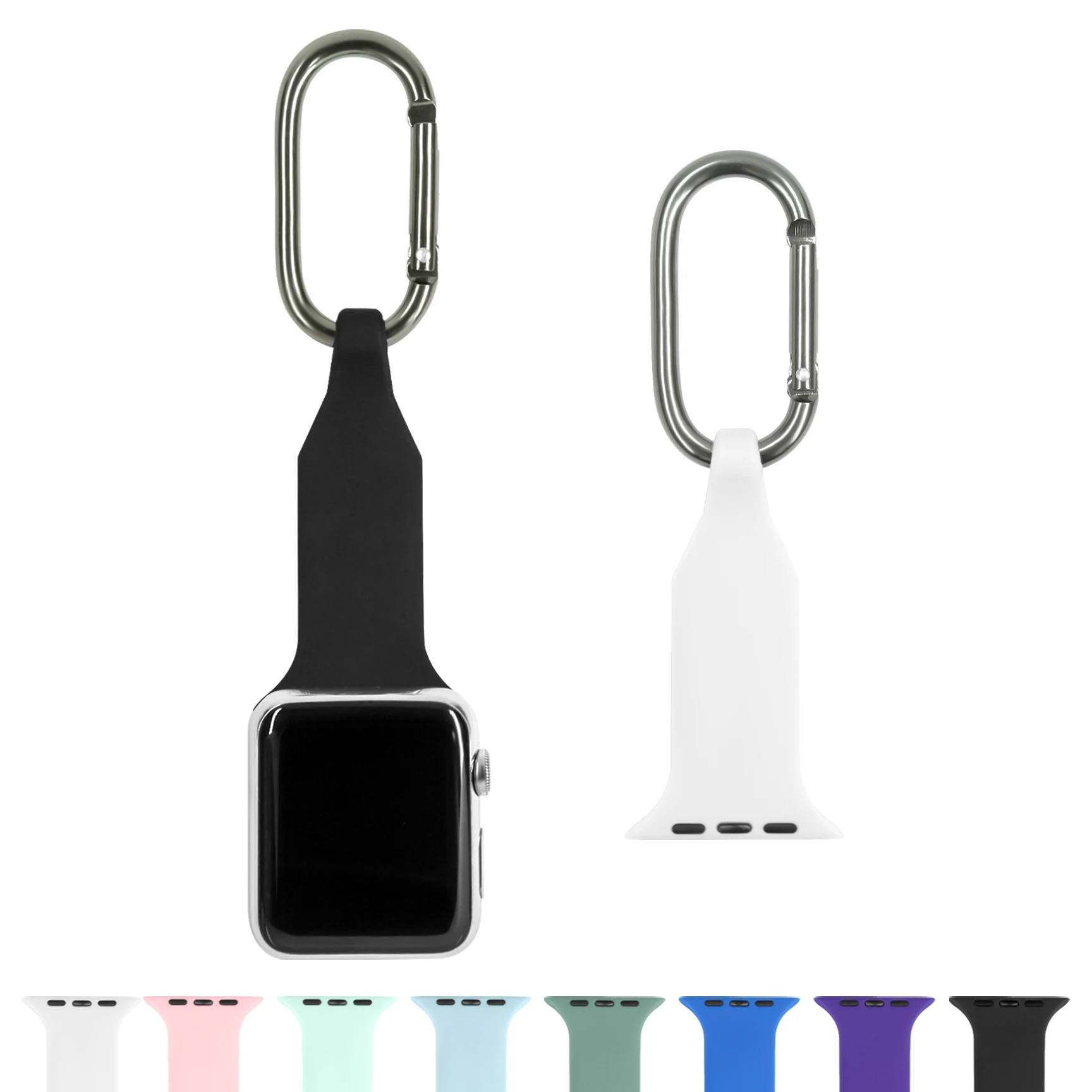 URVOI Armband für Apple Watch Ultra 4 3 2 Series 12 11 10 9 SE3, Silikon-Sportarmband mit Metallbügel für iWatch 42 46mm
