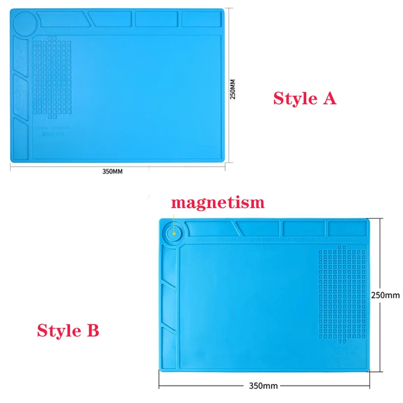 Estação De Solda De Silicone Resistente Ao Calor, Reparação De Relógio, ESD Pad, Esteira De Isolamento, Plataforma De Mesa De Trabalho, Estilo B, 25-35cm