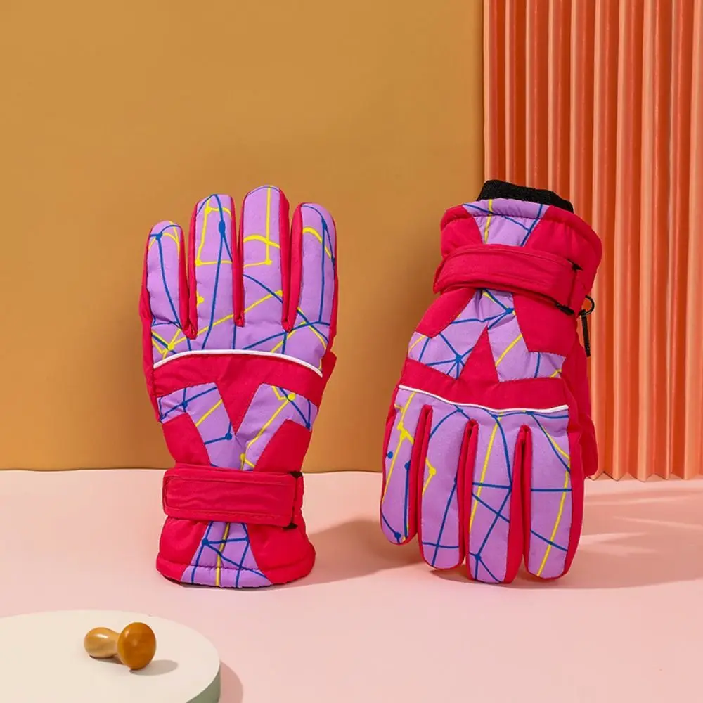 قفازات ثلج متينة مقاومة للماء للأطفال مقاومة للرياح سميكة للأطفال قفازات تزلج حرارية مرنة للشتاء على الجليد على الجليد #5