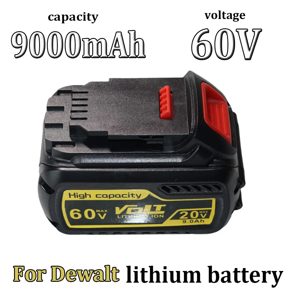 

60V 9000mAh MAX Battery, Replacement for Dewalt DCB606 DCB609 DCB612 Work with All 20V/60V/120V Cordless Power Tools