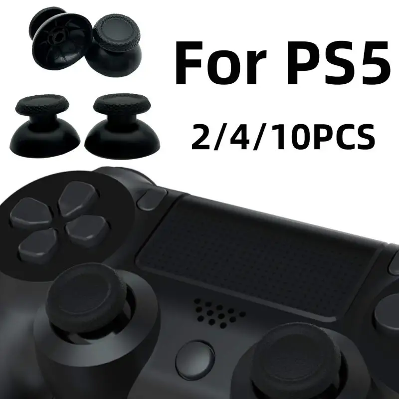 2/4/6/8/10pcs Black Replacement Thumbsticks For PS5 Controller Custom Analog Stick Joystick  3D Analog Joystick Thumb Stick