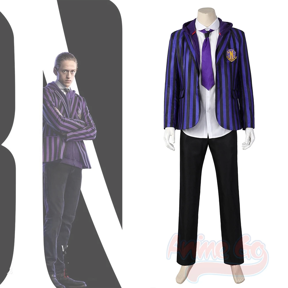 

Wednesday Xavier Thorpe Cosplay Costume Boys Men School Uniform Suit C07169