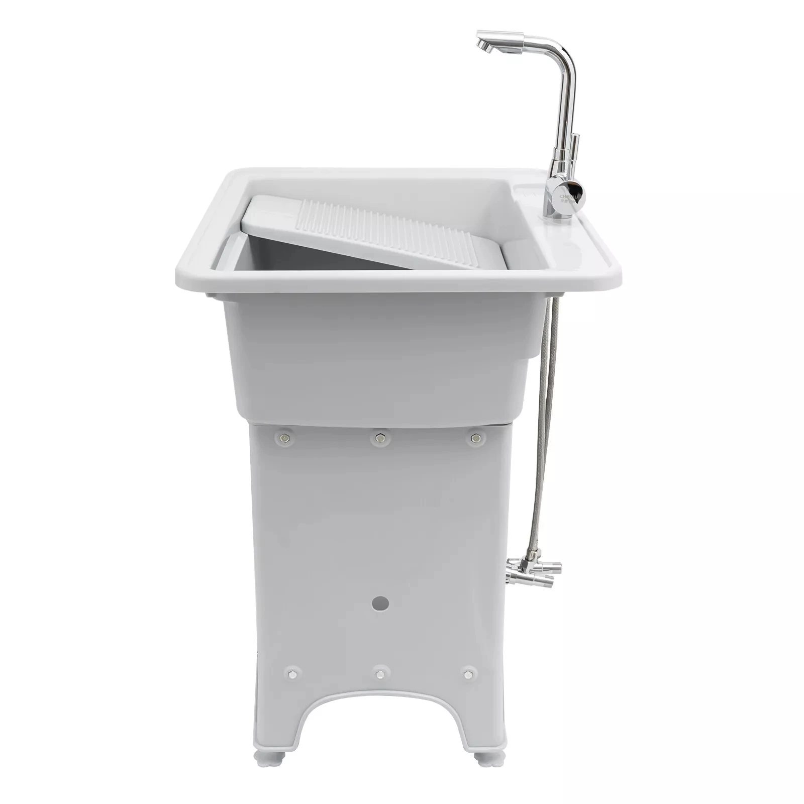 Utility Sink Laundry Tub with Faucet - Perfect for Laundry Room, Garage, Basement or Shop
