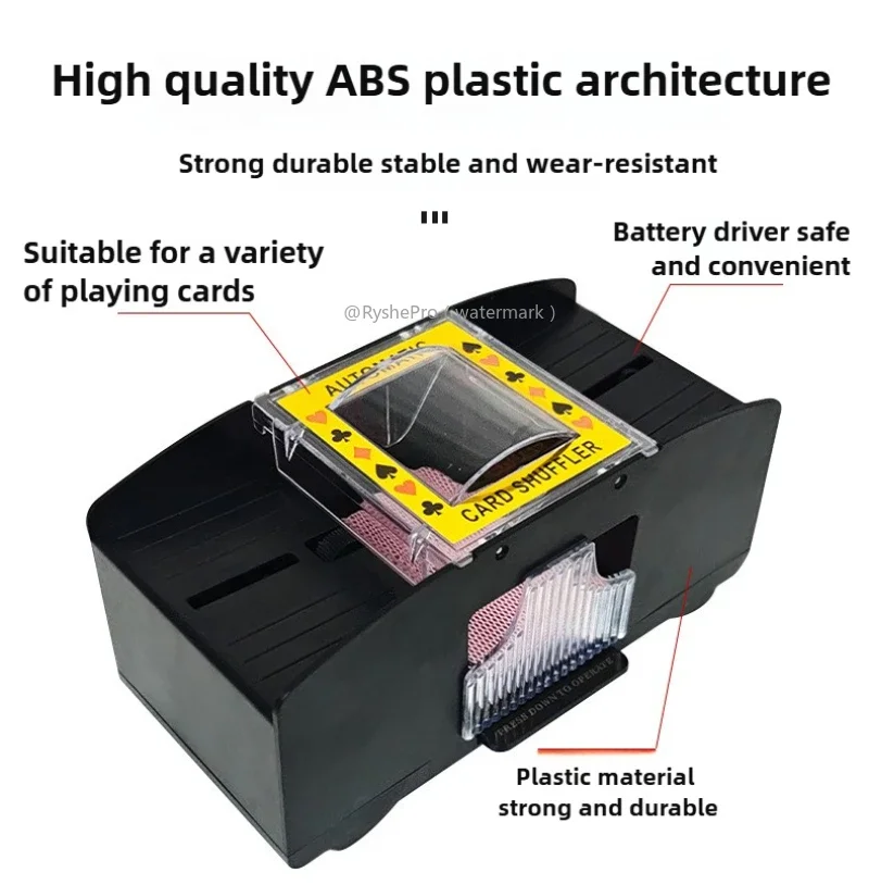 Automatic Card Shuffler USB Battery Operated Card Shuffler for Standard-Size Playing Cards Poker Blackjack Canasta Card Games