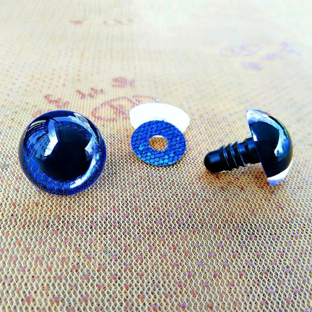 Stofftieraugen 3D Wabenkatzen-Sicherheitsaugen Amigurumi Glänzende Sicherheitsaugen für Amigurumi 18 mm Kristall-Katzenaugen