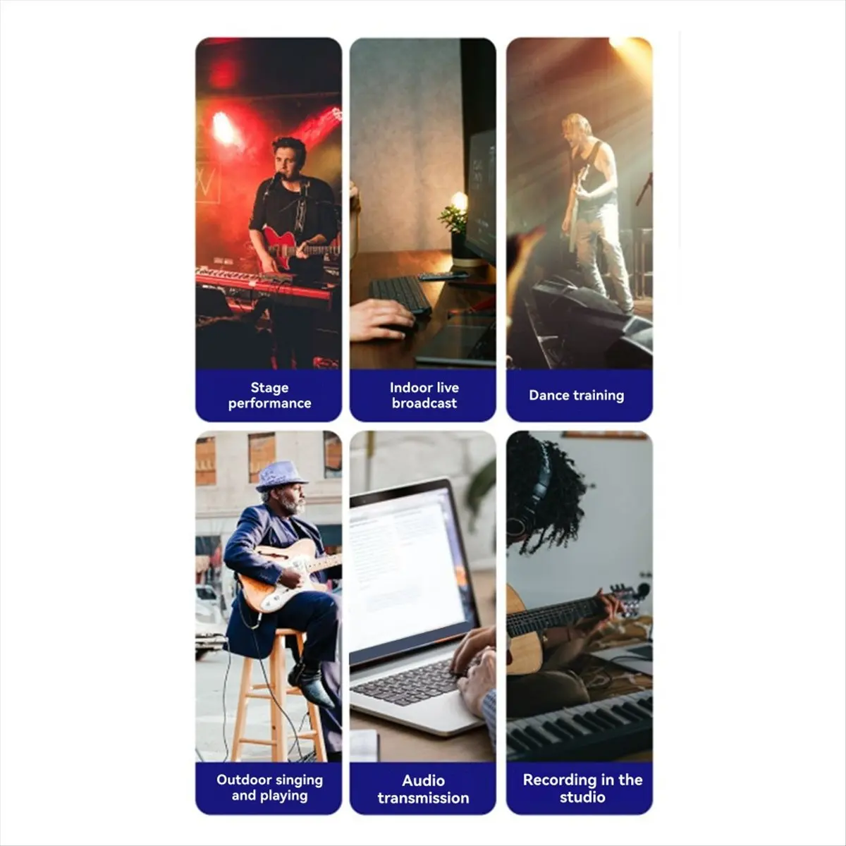 

A61P Moving Coil Adapter System Wireless Microphone Transmitter Receiver for Dynamic Microphone Guitar Audio Mixer PA System