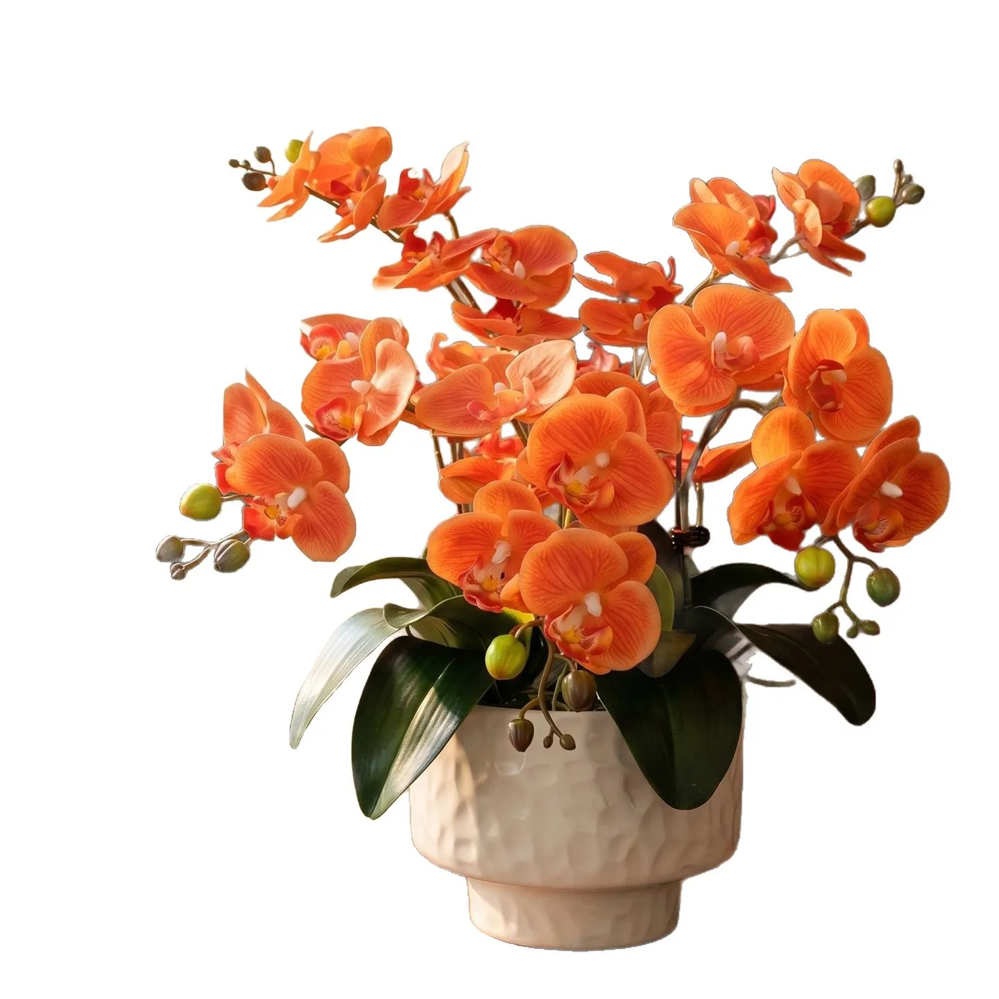 Simulation butterfly orchid living room entrance dining table bionic flower indoor desktop decoration floral art