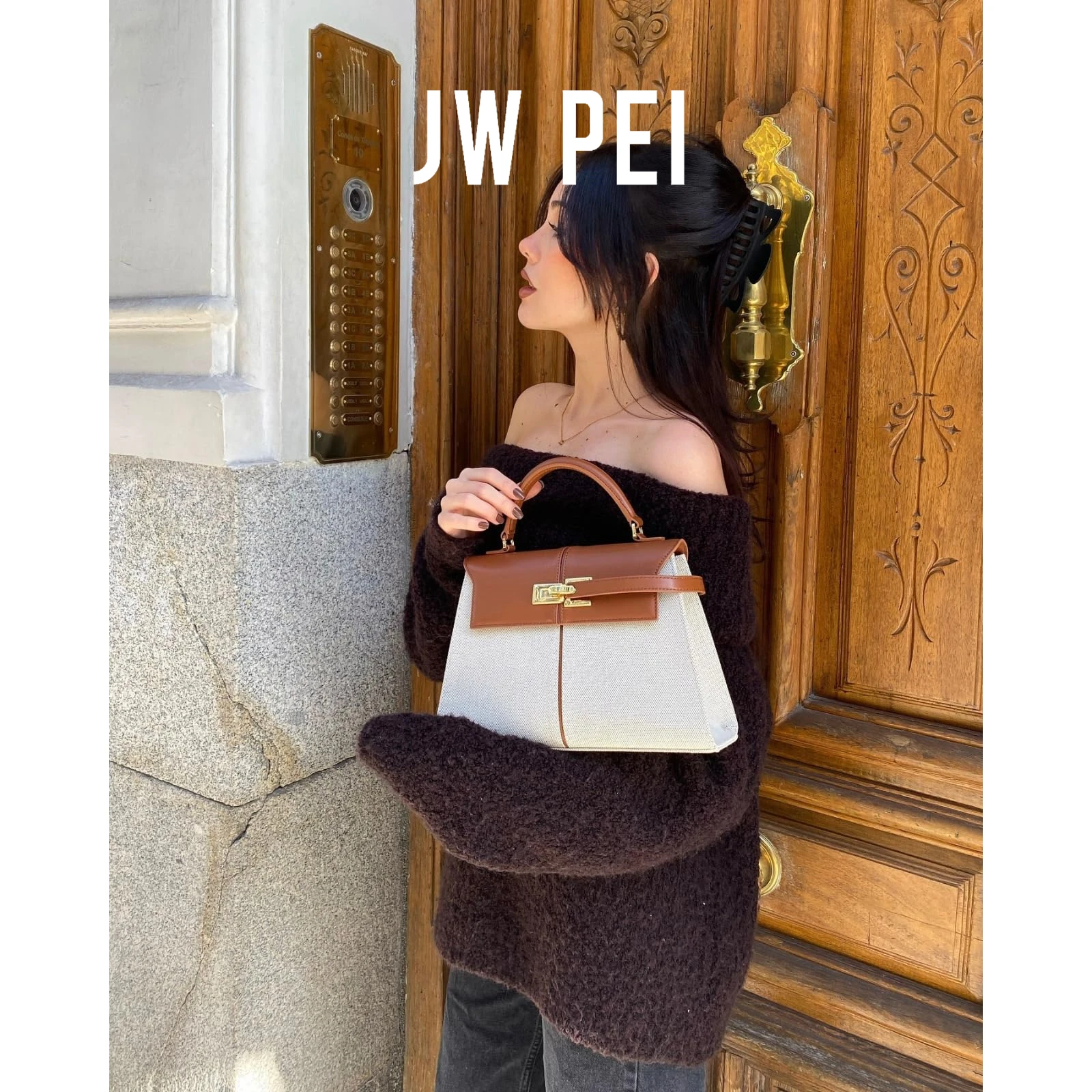 

JW PEI Elise Small Square Bag, Black Designer Crossbody/Shoulder Bag Women’s Fashion Handbag, Versatile Everyday & Evening Purse