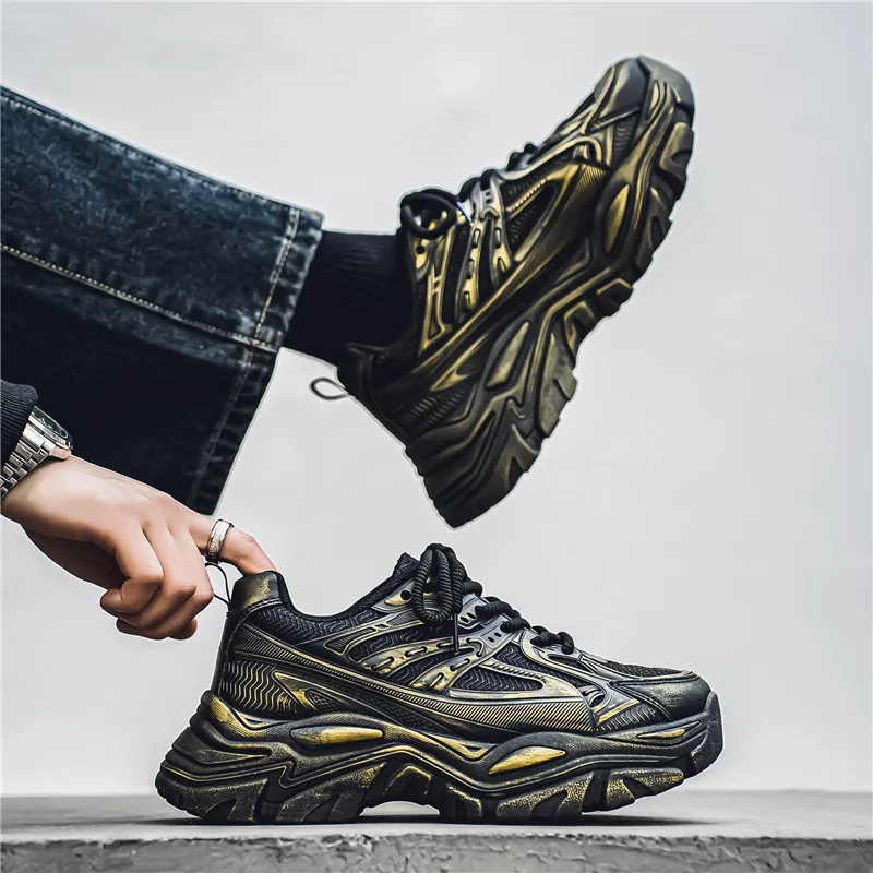 

Autumn Low-top Casual Sports Dad Shoes Retro Vintage Men's Shoes2025 Summer Breathable Season Comfortable Sneaker Breathable Com