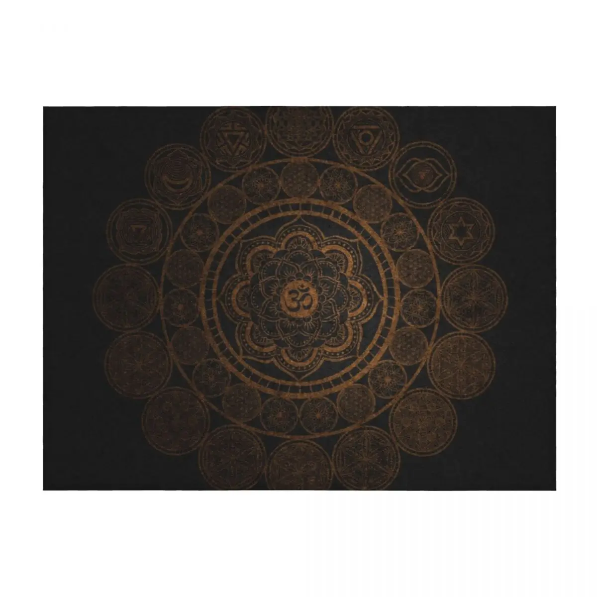 

Sacred Geometry - Circular Connections Throw Blanket decorative Stuffeds Decoratives Blankets