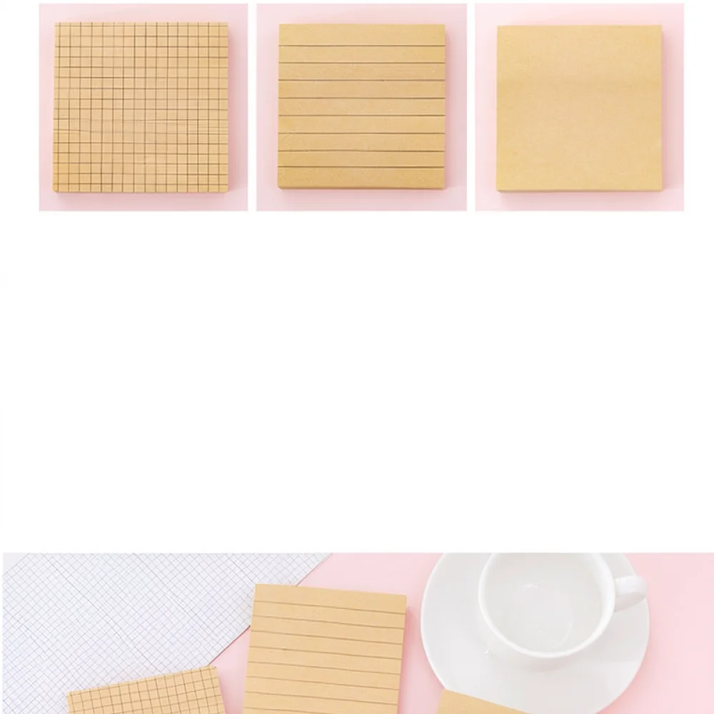 Office Stationery Grid Memo Pad Sticky Notes Student Study Planner Checklist Reminder Writing Paper Pad Supplies
