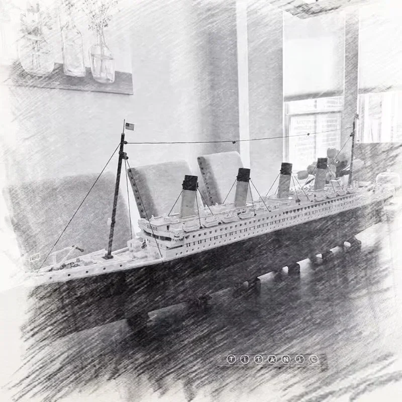135cm Giant Offshore Steamship Building Block Model Toy - Assembly Kit for Birthday & Christmas Gift 2026 Hot Selling