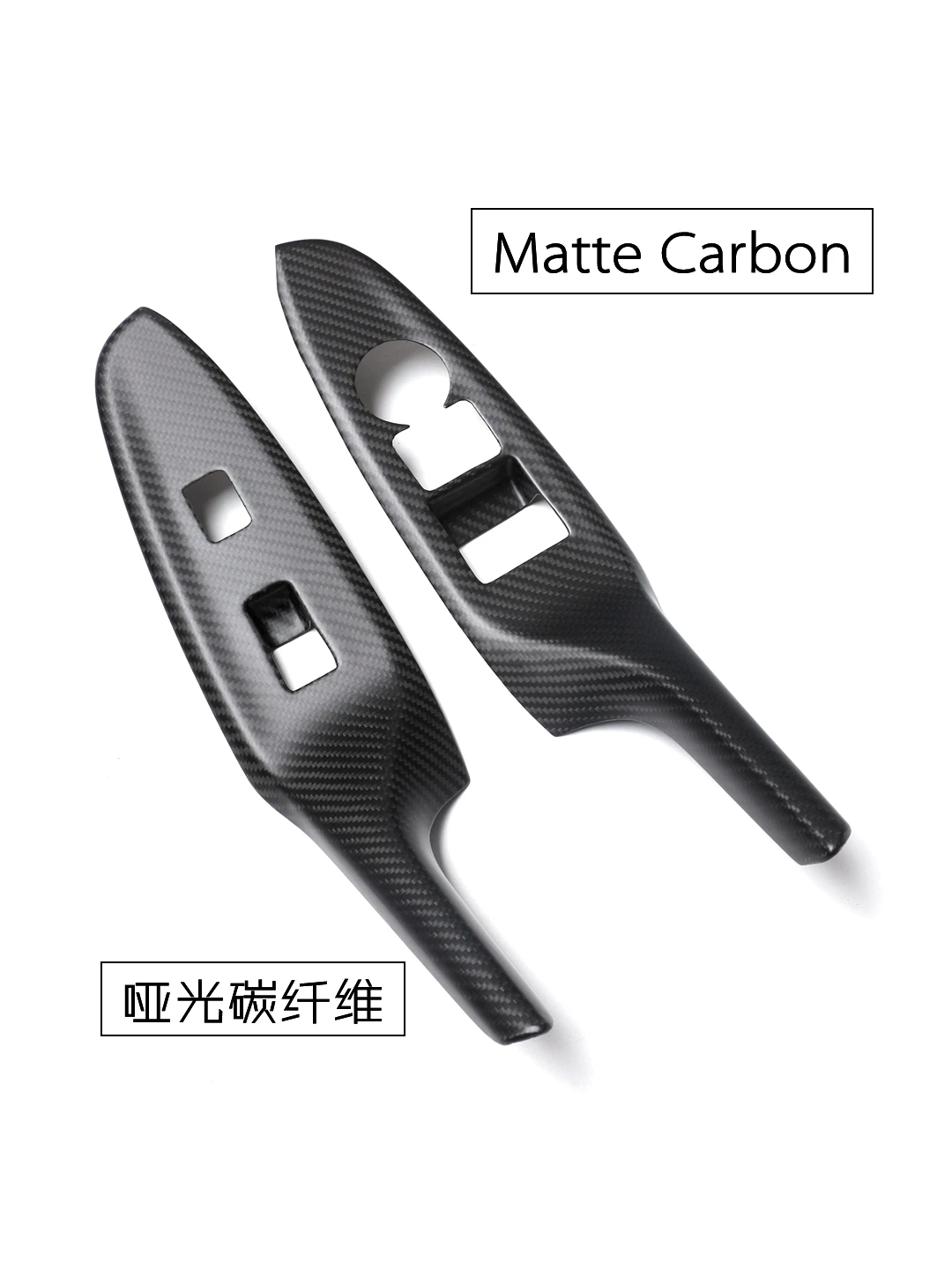 Night Kids for 2016-2023  MX5 ND Carbon Fiber Window Control Panel Sticker MX-5 Miata ND Dry Carbon Fiber Accessories