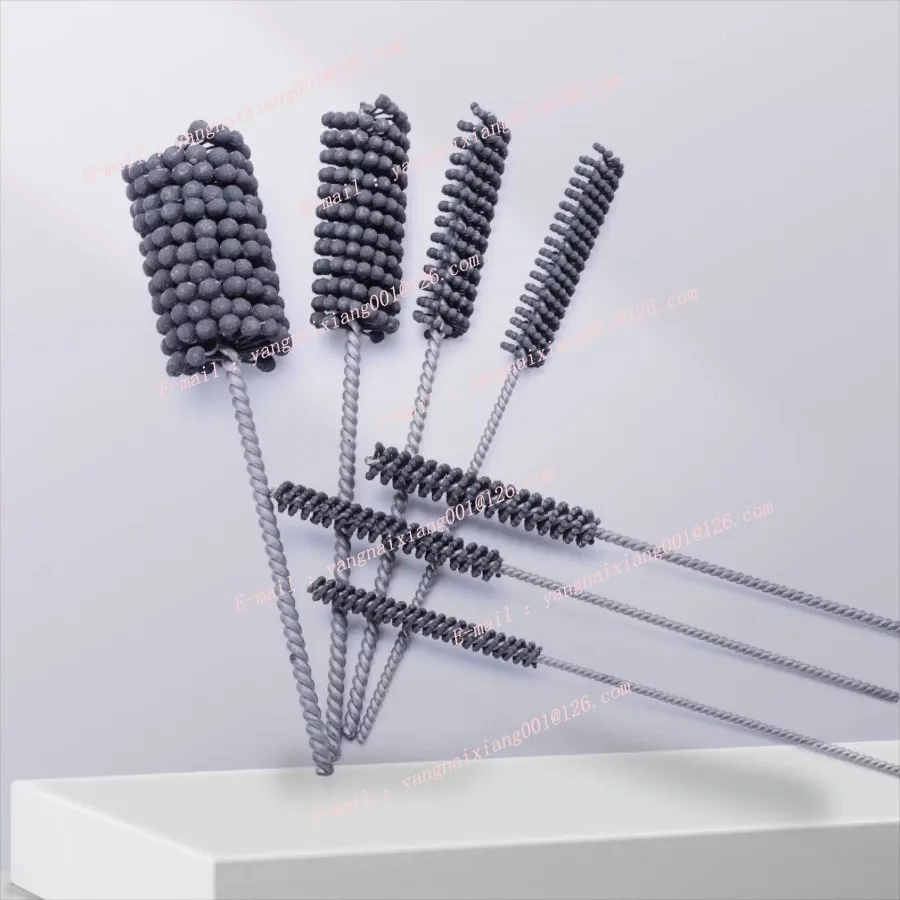 1pc L115 L200*Φ4-110mm Flexible Honing Brushes 60Grit 120 Grit Silicon Carbide Valve Guides Cylinders Bearings Deburring Polish