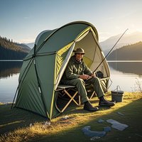4-in-1 Camping Cot Tent, Foldable Elevated Tent 1 Person, Tent Cot Folding Off the Ground Tent,Fishing Tent,Sleeping Bed Tent