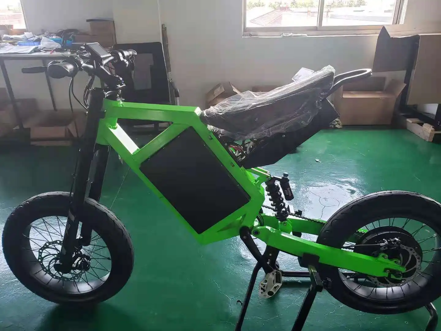 High Power 5000-12000W Elektrofahrrad Fat Tires Full Suspension Cross-Country Ebike 72V Bürstenloser Motor 6-Gang Lazy EBike