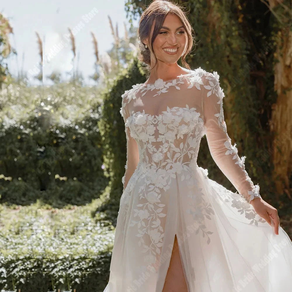 Vestidos De novia blancos elegantes bohemios para mujer, Vestidos De novia De compromiso populares, Vestidos De princesa De superficie brillante, 2024