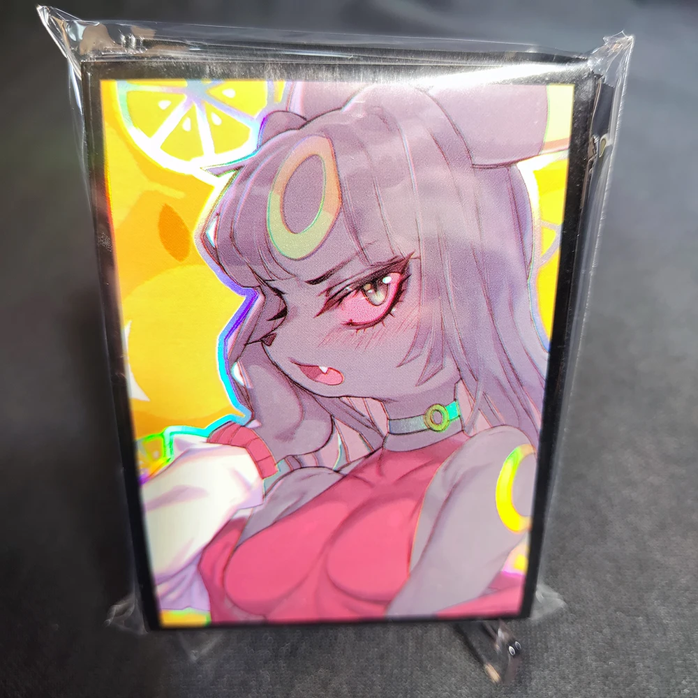 50PCS 66X91mm Foil Anime Card Sleeves for Standard Size Card Trading Card Protector Compatible with PTCG/MGT