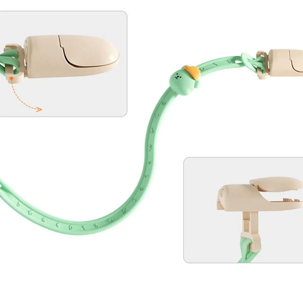 Portable Little Bear Anti Drop Chain Dental Gum Food Grade Silicone Comfort Non-slip Safety Anti Loss Chain
