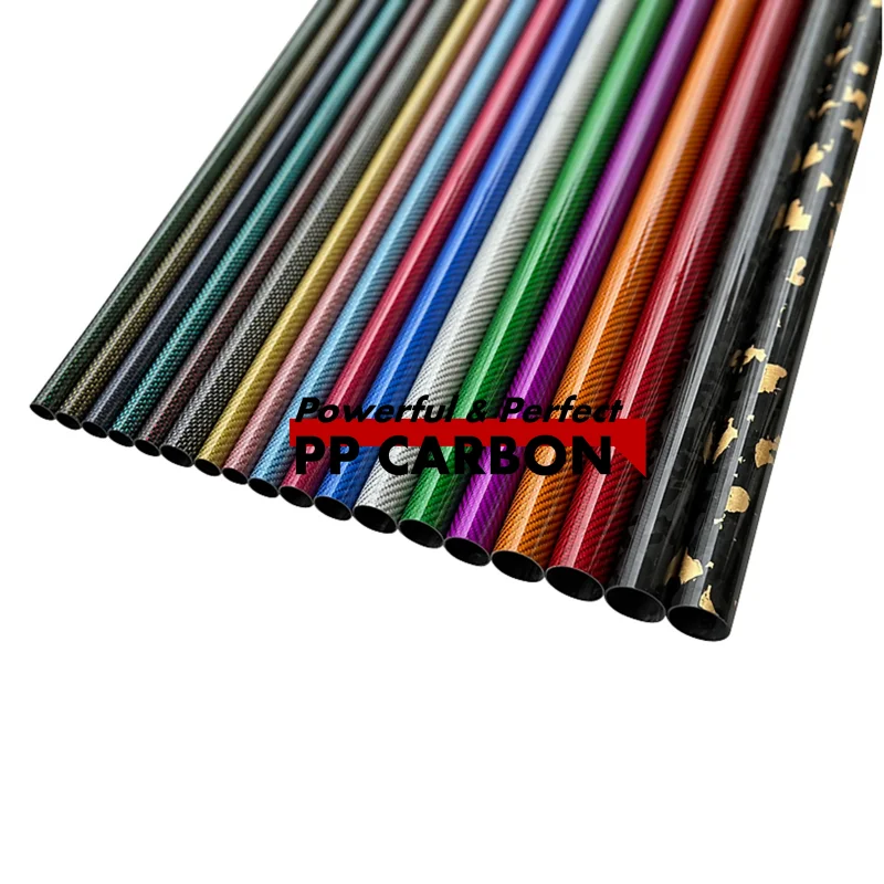 1pc/lot 1000mm Colored Carbon Fiber Tube For RC Helicopter Drone Accessories OD 16-20mm 3K Carbon Tube Red Orange Silver Blue