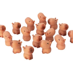 5/10pcs Mini Resin Capybara Miniatures, Animal Figurines Fairy Garden Home Desk Ornament, Micro Landscape DIY Craft Decoration