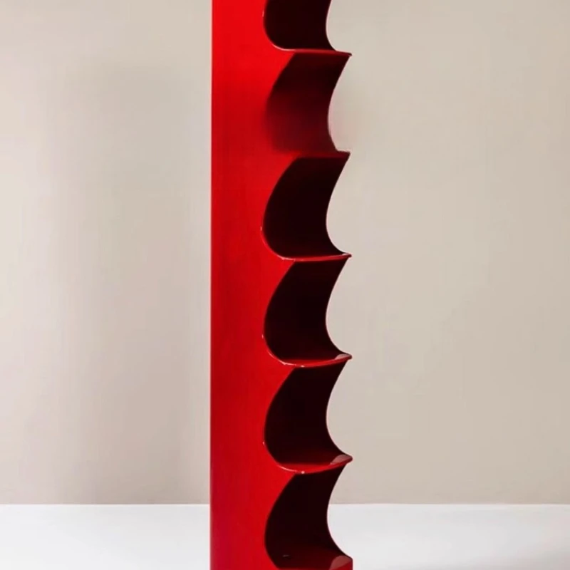 رف كتب من الخشب الصلب لغرفة المعيشة، رف شق للخزانة المزخرفة #1