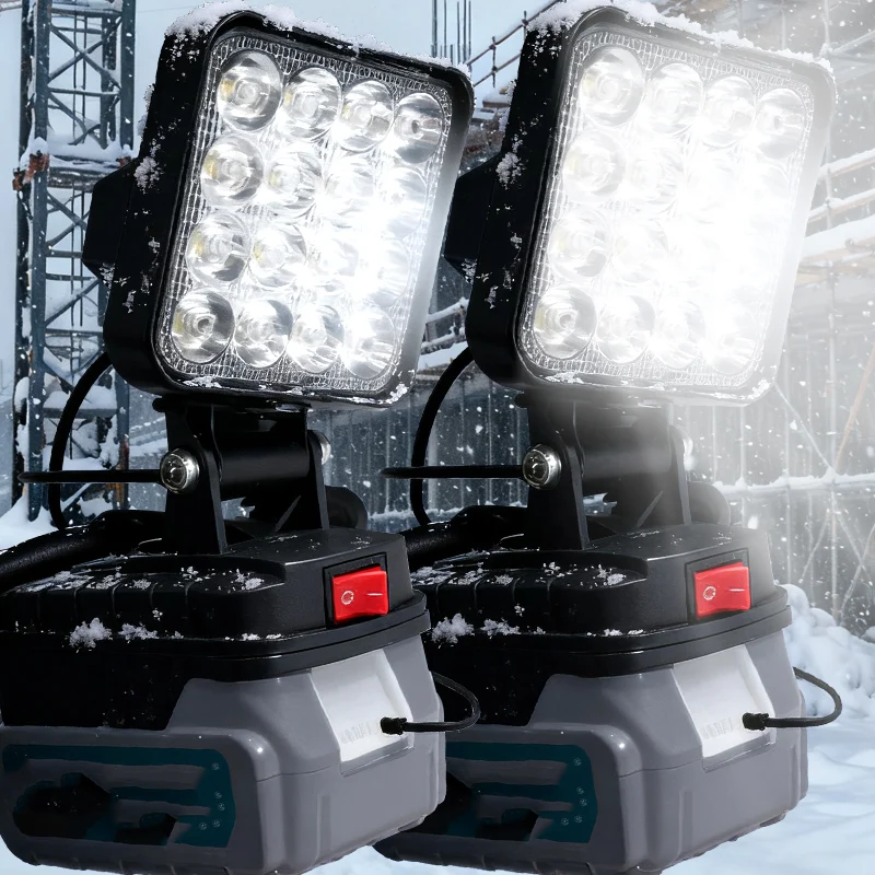 في الهواء الطلق مصباح يدوي لماكيتا 14.4 فولت-18 فولت بطارية ليثيوم أيون LED العمل ضوء الطوارئ الصيد مصباح يدوي أدوات الإضاءة على المدى الطويل