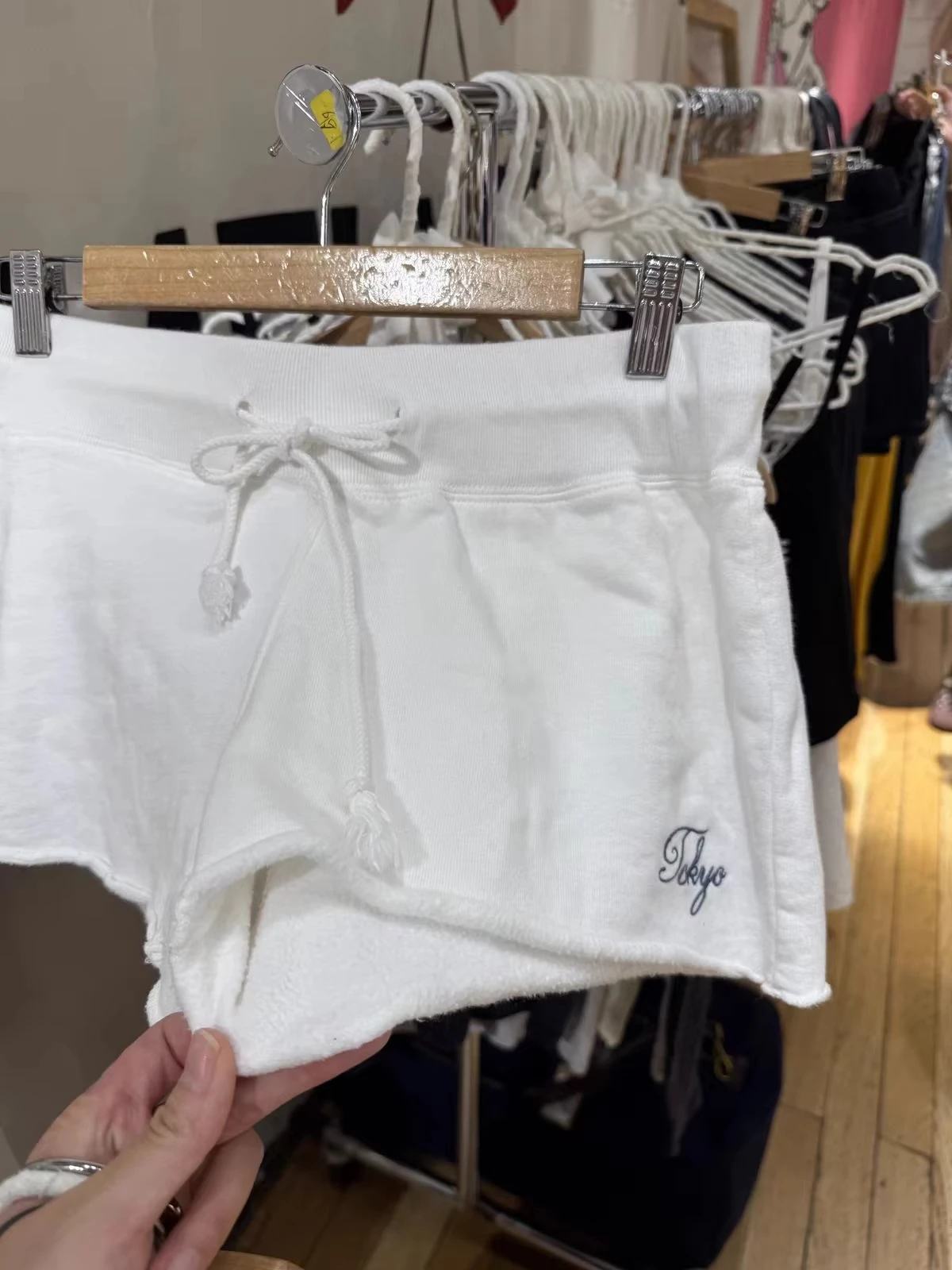 White Letter Embroidery Sweatshorts Woman Summer Low Waist Drawstring Straight Short Pant Female Casual Sweet Sport Shorts