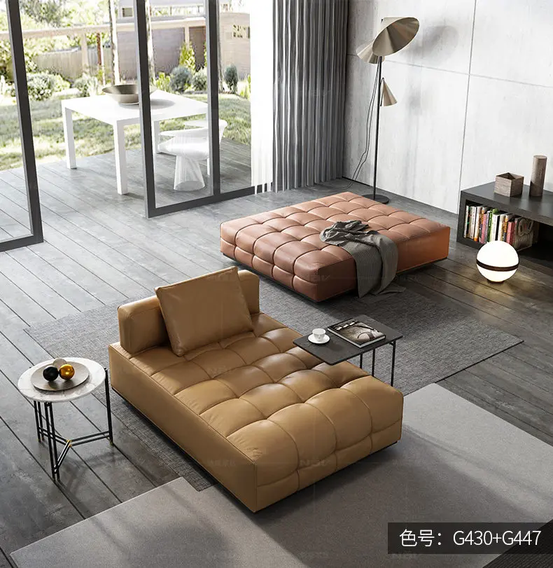Light luxury sofa pedal rectangular single bedroom minimalist recliner living room