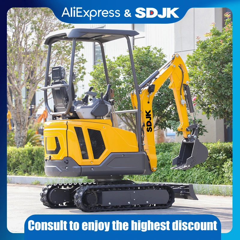 Small Excavator 1.6 tons Agricultural Mini digger Engineering Small digger Customizable Auxiliary Mini Excavator