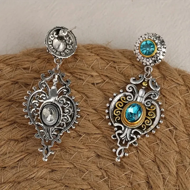 Cross-border New Earrings Hot Sale Retro Silver Earrings First Jewelry Long Women's Earrings