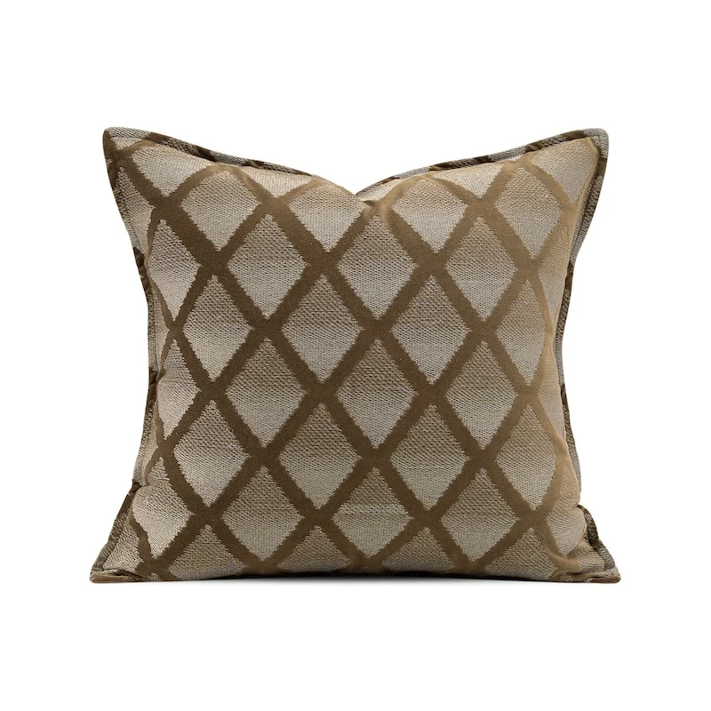 Retro Geometric Pillows Luxury Brown Cushion Case Modern Fashion Square Decorative Pillow Cover For Sofa Chair Home Decorations