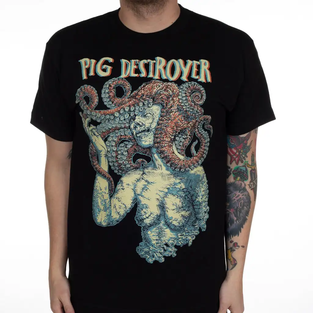 Fit Pig Destroyer Band Graphic Cotton T-shirt Unisex Summer Short Sleeve Fashion Brand Tee Luxury Casual Vintage Tees