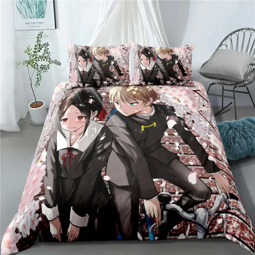 

Luxury New 3D Print Anime Kaguya-sama Love is War Duvet Cover Bedding Set Double Twin Full Queen King Adult Kids Quilt Cover