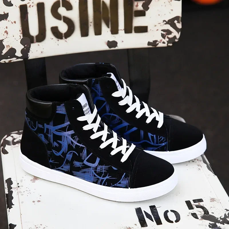 High Top Canvas Schuhe für Männer Mode Plattform Turnschuhe Frühling Winter männlich lässig vulkan isierte Schuhe Student Tenis Masculino