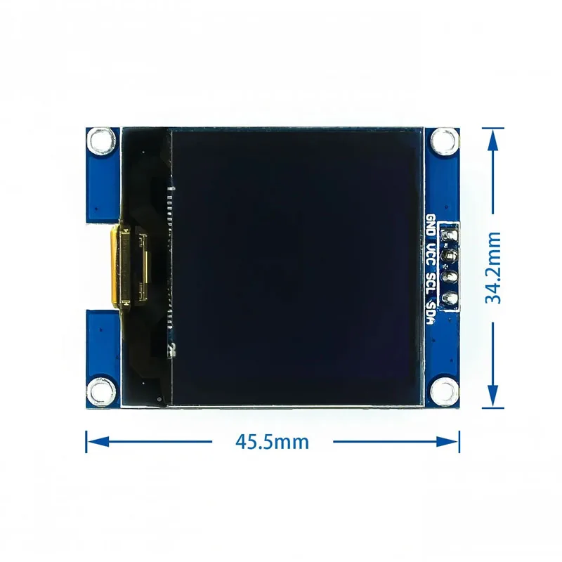 새로운 1.5 인치 1.5 "128x128 OLED 쉴드 스크린 모듈 SH1107 드라이버 IIC 4 핀 흰색 Arduino 용 STM32 용 Raspberry Pi 용