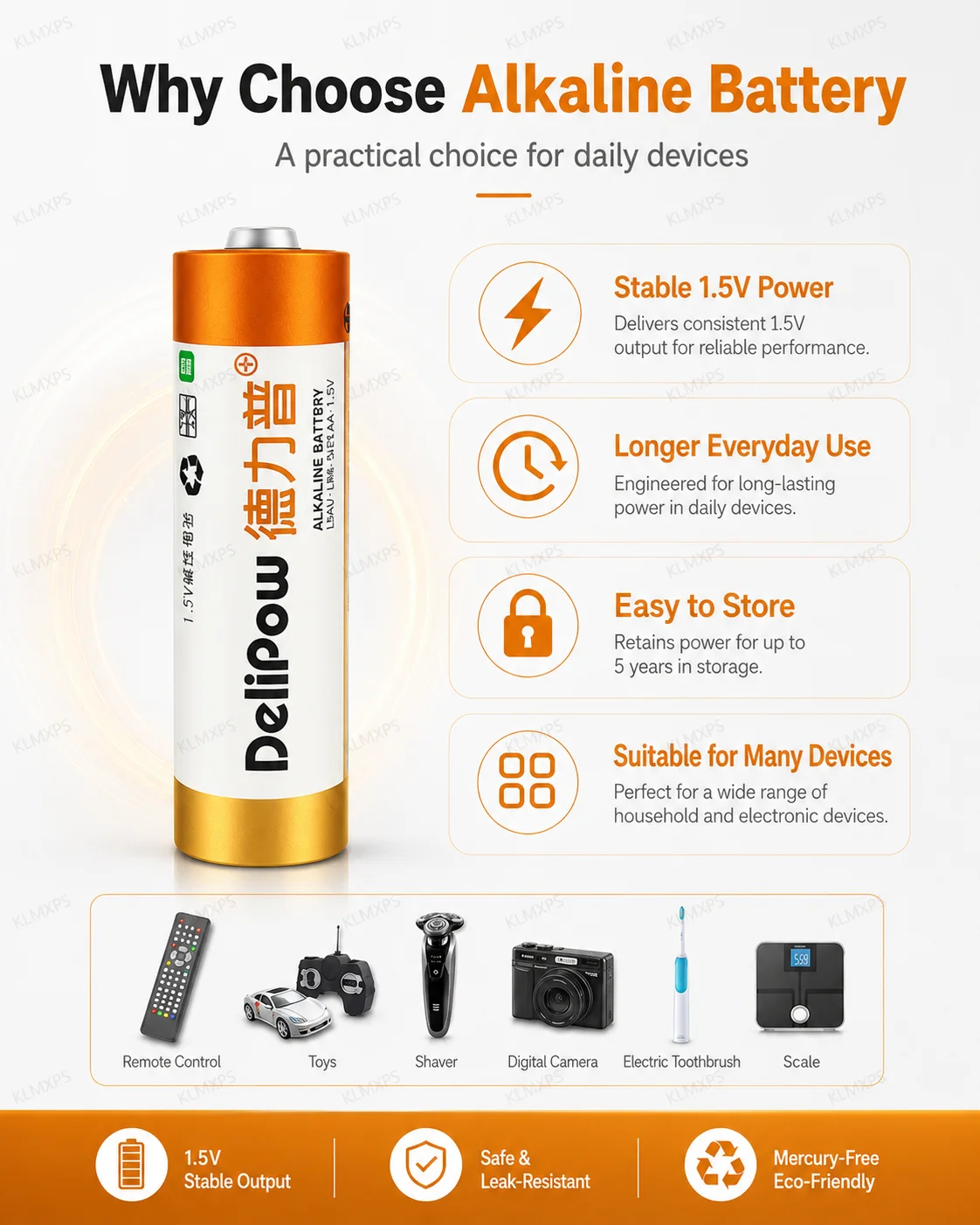 

AA AAA LR6 LR3 No.5 No.7 Alkaline Battery for Kids Toy Remote Control Clock & Electronic Devices