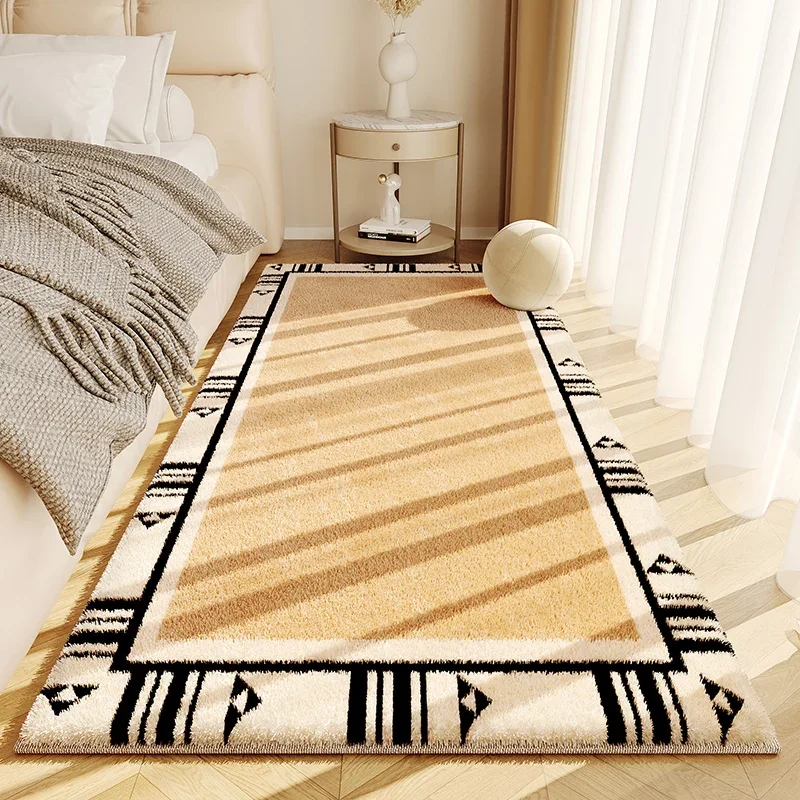 Bedroom Bedside Anti Slip Cream Style Carpet Room Plush Living Room Large Area Carpets Thickened High End Comfortable Rug 러그