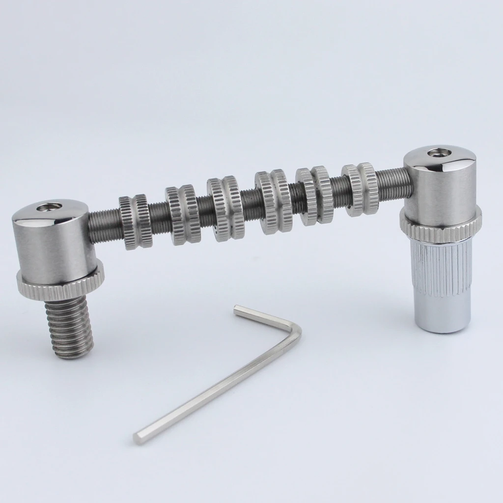 Stainless Steel Space Control Adjustable Roller Guitar Bridge Base Screw Thickness Optional