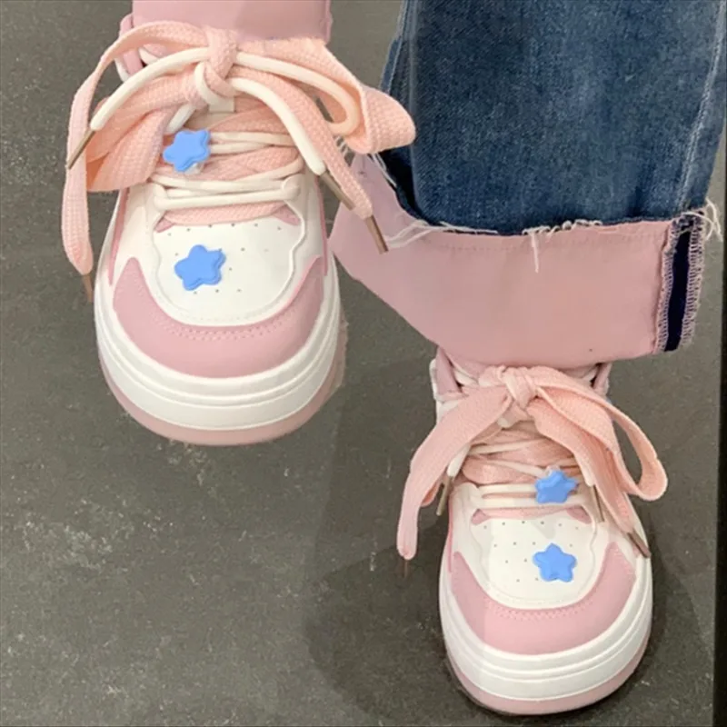 Kawaii Platform Sports Shoes Women's Sneakers Tennis Female Casual Flats Spring Summer Vintage Vulcanize Cute Lolita Korean