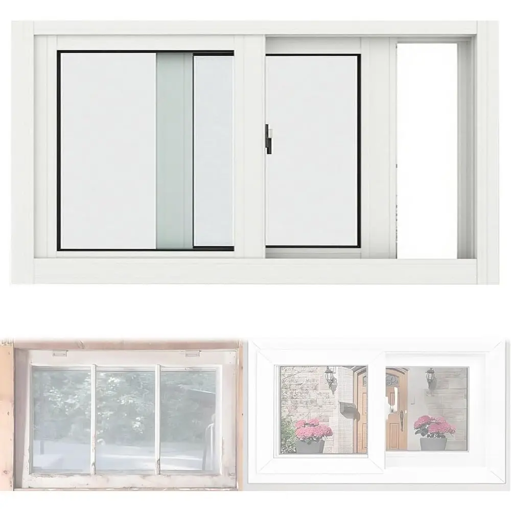 

Replacement Window with Screen 22 24 26 28 30 32 34 36 38 40 Basement Sliding Windows for Shed Chicken Coop Bathroom, Aluminum A