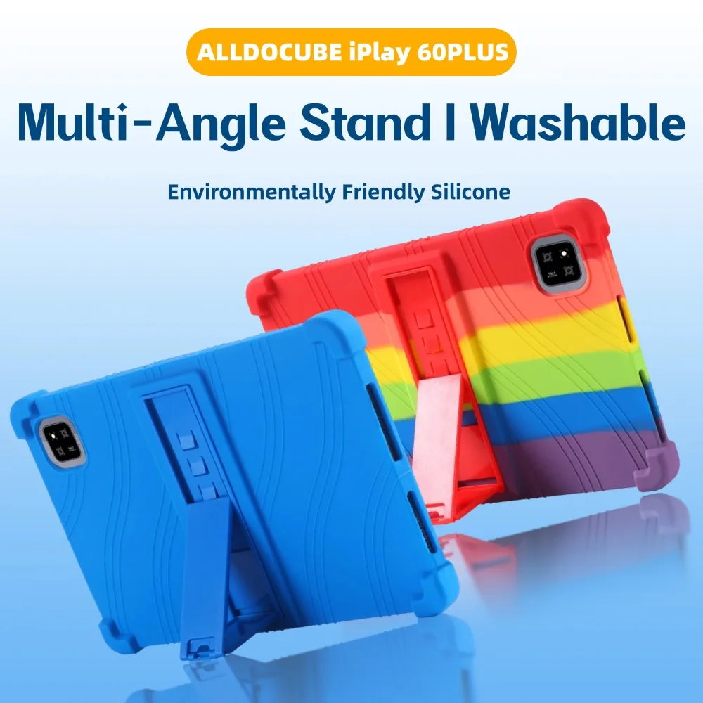 Capa traseira de silicone macio com suporte para Alldocube Iplay 60 Plus 11,45 polegadas Tablets PC Capa protetora