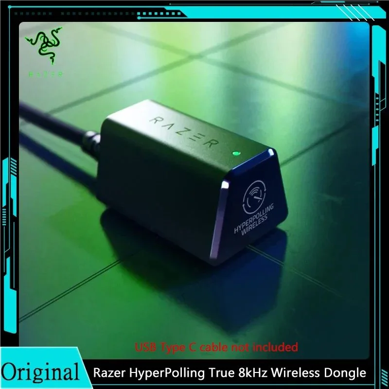 Original Razer HyperPolling True 8KHz Wireless Dongle Compatible Cobra Pro Viper V2 Pro DeathAdder V3 Pro and Basilisk V3 Pro