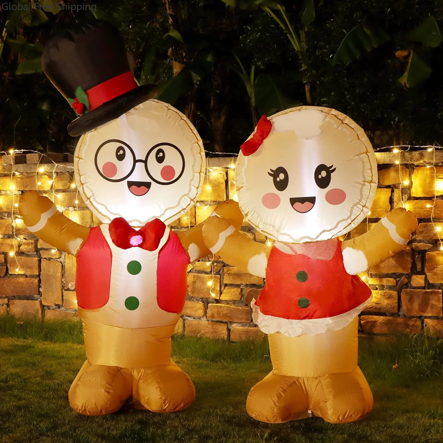 

Christmas Inflatable Costume Valentine's Day Couple Bear Cute Cosplay Inflatable Accessories Gingerbread Man Decoration Props