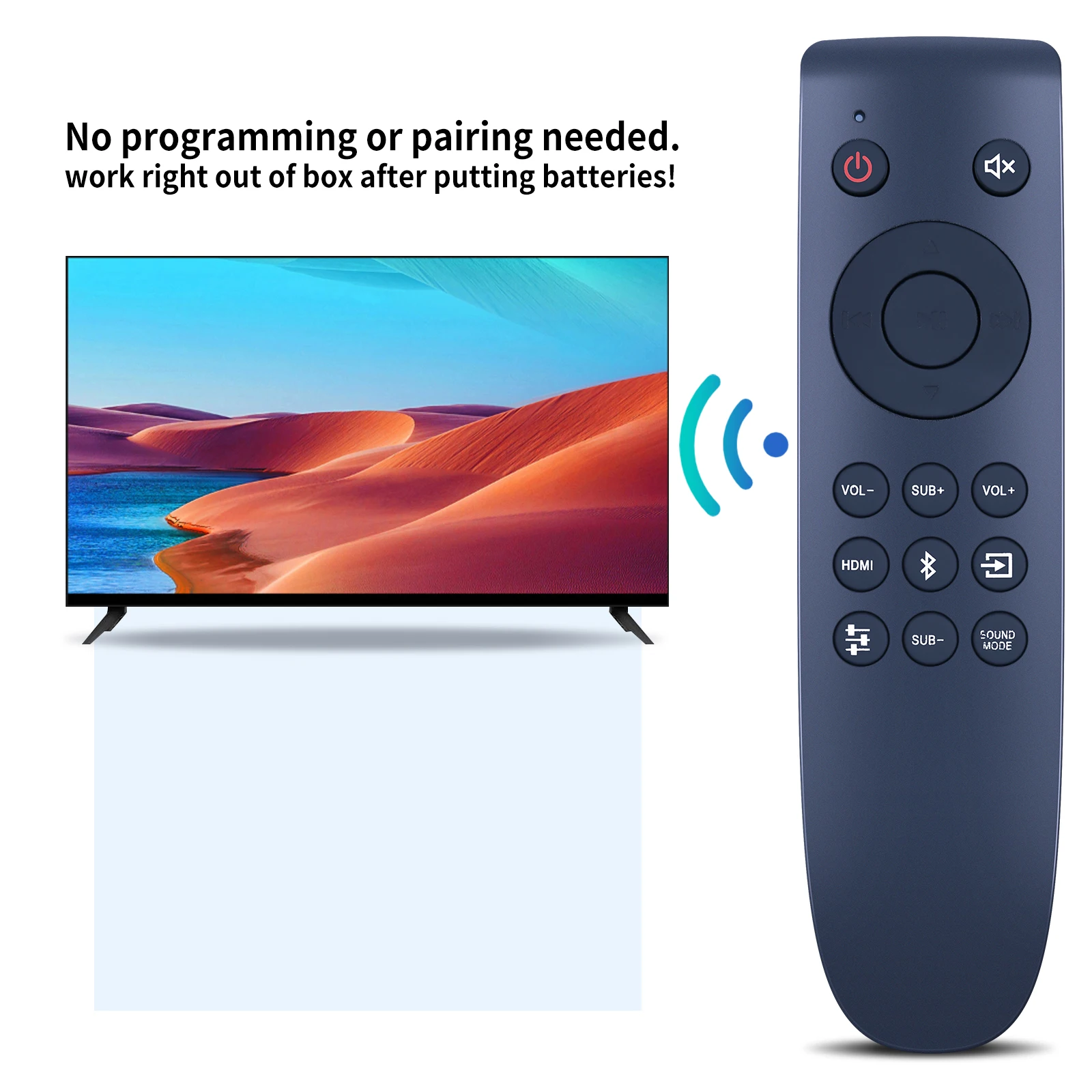 جهاز التحكم عن بعد الجديد لـ Onn 100002634   42" 5.1. 2. دولبي أتموس ساوند بار