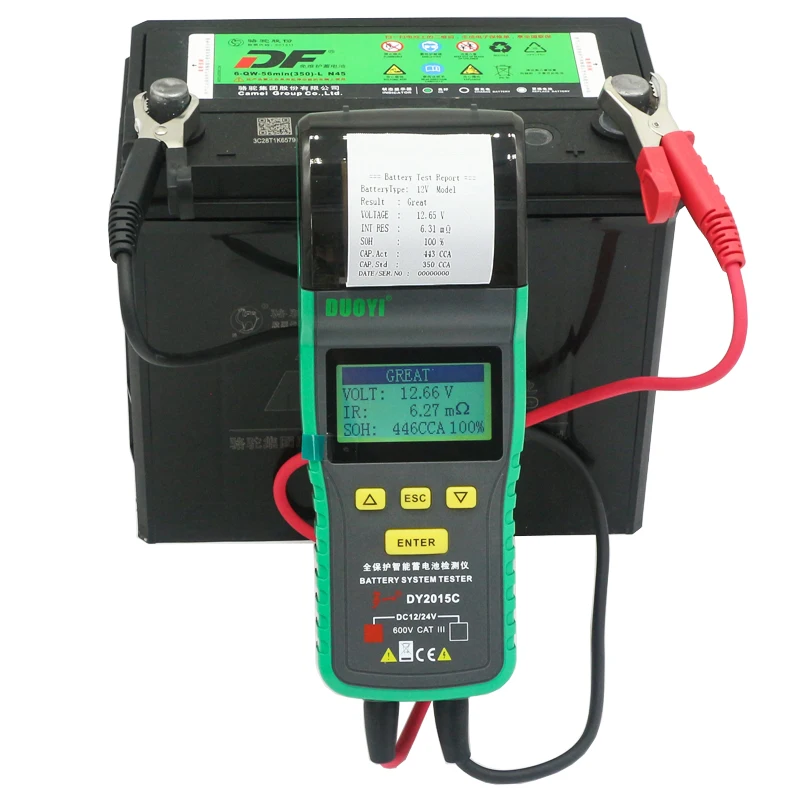 DY2015C Car Battery Tester Printer Car Heavy Duty
