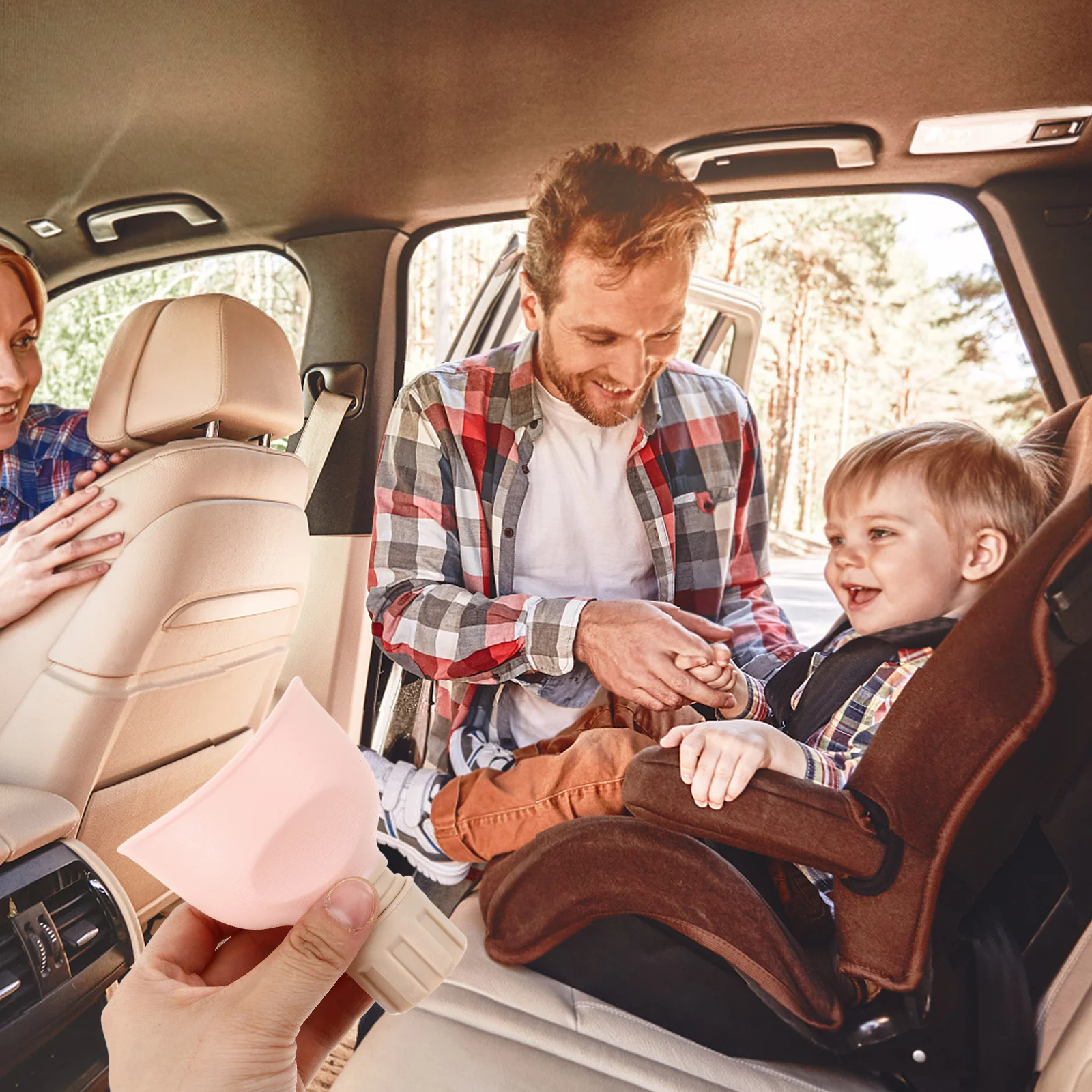 1 مجموعة المحمولة مبولة الطوارئ للجنسين مانعة للتسرب السفر سيارة استخدام الاطفال الكبار كبار السن سعة كبيرة قابلة لإعادة الاستخدام وعاء التبول