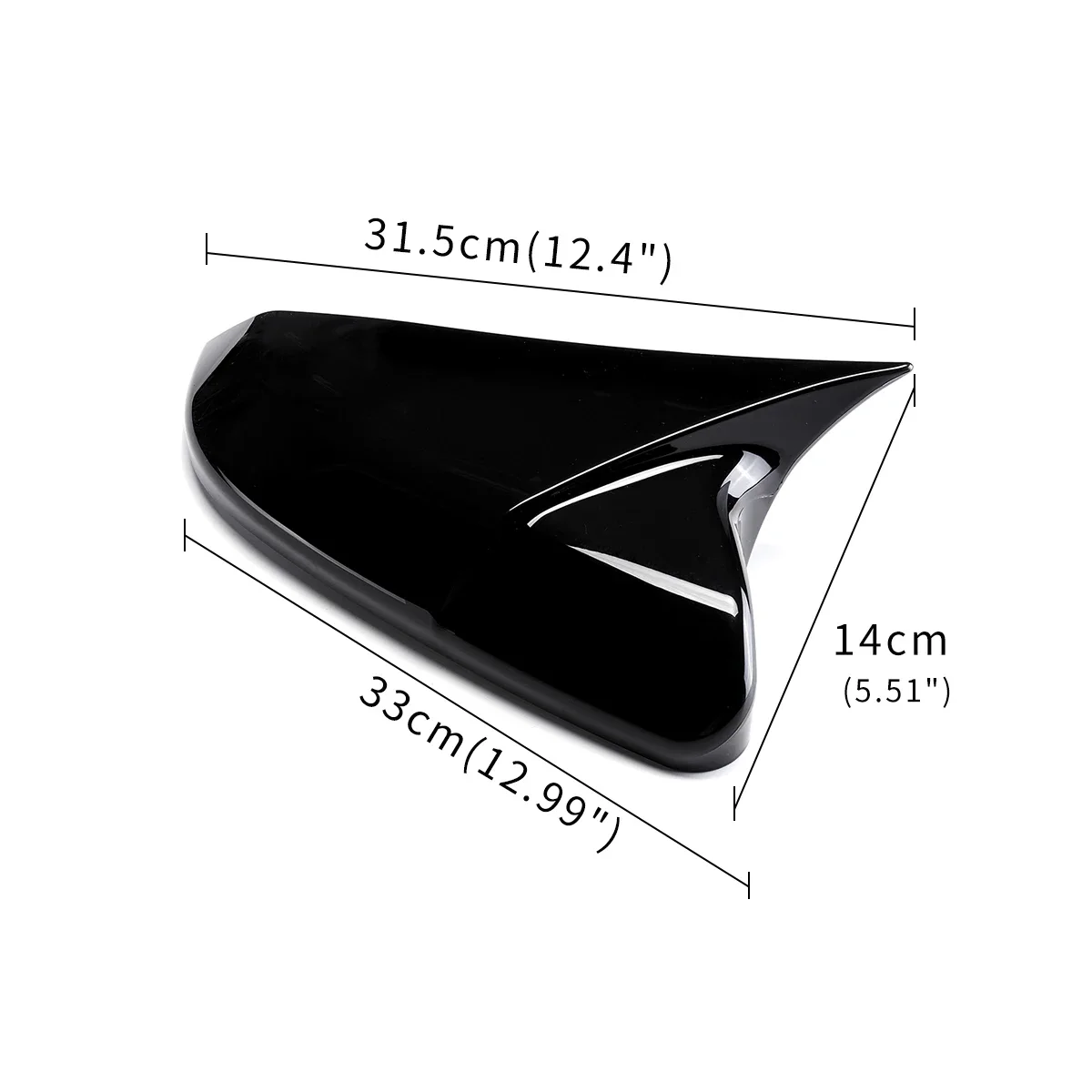 غطاء مرآة الرؤية الخلفية باللون الأسود اللامع غطاء باب السيارة الجانبي لهوندا سيفيك 2016-2020 غطاء الجناح الجانبي 76251-TBA-A11ZF #4